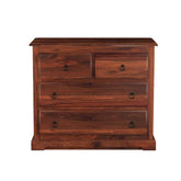 Ajmer Solid Sheesham Wood Chest of Four Drawers (Natural Finish)